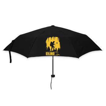 Bergjunkie - Regenschirm (klein) - Schwarz - Vorne