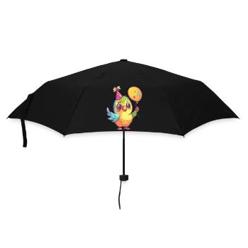 Papagai Geburtstag Baby - Regenschirm (klein) - Schwarz - Vorne