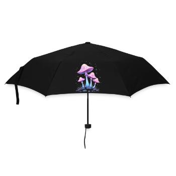 Magic Mushrooms - Mystical Forest Art - Umbrella (small) - black - Front