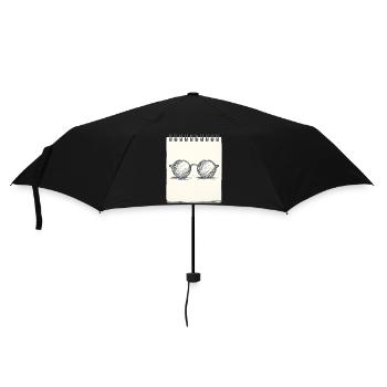Zeichnung einer Brille - Regenschirm (klein) - Schwarz - Vorne