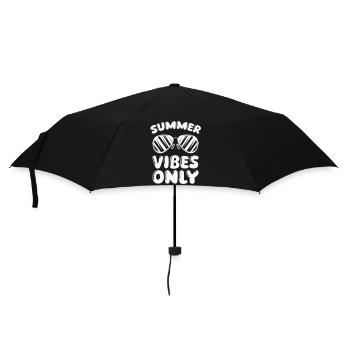 summer vibes only - Regenschirm (klein) - Schwarz - Vorne
