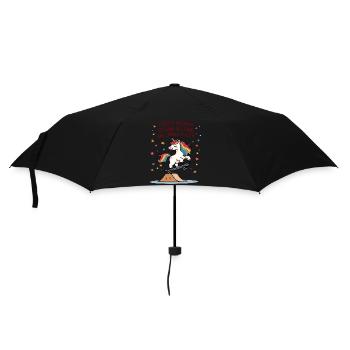 Skateboard Unicorn - Umbrella (small) - black - Front