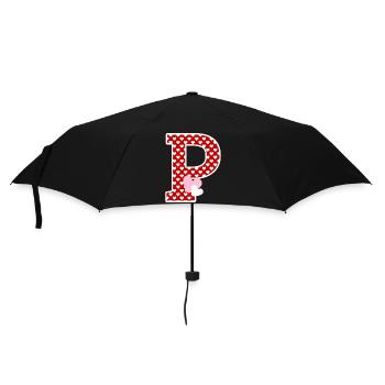 Letter p heart - Umbrella (small) - black - Front