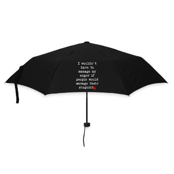 Anger Management – Humorous Statement - Umbrella (small) - black - Front