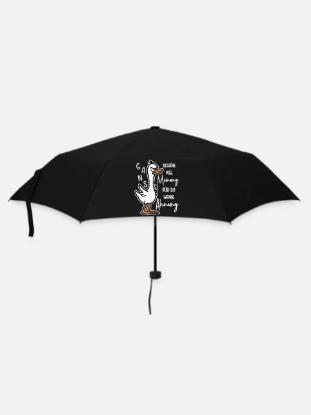Gans schön viel Meinung für so wenig Ahnung - Regenschirm (klein) - Schwarz