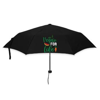Vegan For Life - Umbrella (small) - black - Front