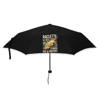Raclette on a board: a gourmet winter sport - Umbrella (small) - black - Front