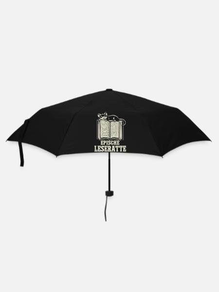 Epische Leseratte - Regenschirm (klein) - Schwarz