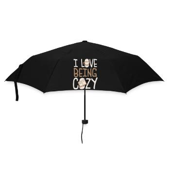 I Love Being Cozy Gemütlichkeit Zuhause Entspannt - Umbrella (small) - black - Front