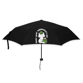 Frohen St. Purrrtrick's Day - Regenschirm (klein) - Schwarz - Vorne