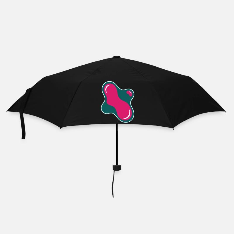 Organic Drop Rose on Turquoise - Umbrella (small) - black
