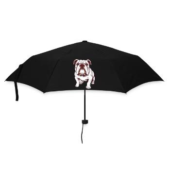 Bulldogge amerikanische Bulldogge Bulldoggen  - Regenschirm (klein) - Schwarz - Vorne