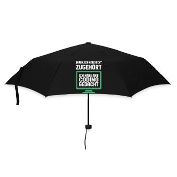 Coding thought on the screen - Umbrella (small) - black - Front