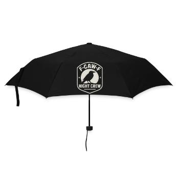 F-Caw-F Night Crew Raven Crow Humor Night Shift - Umbrella (small) - black - Front