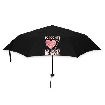 I crochet so I don't lose the thread - Umbrella (small) - black - Front