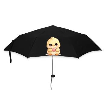Petit petit petit cœur - Parapluie standard - noir - Devant