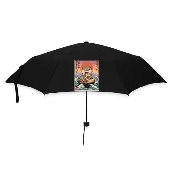 Döner Otter Anime Kawaii - Regenschirm (klein) - Schwarz - Vorne