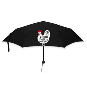 Je parle couramment la langue des avieuses. Drôle, spirituel. - Parapluie standard - noir - Devant