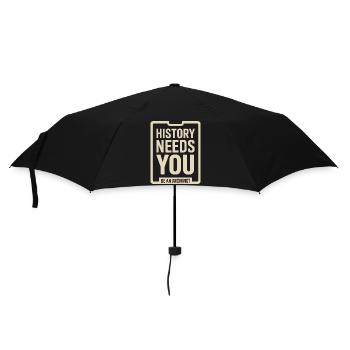 Die Geschichte braucht dich: Sei Archivar - Regenschirm (klein) - Schwarz - Vorne