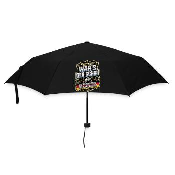 Wenn wir verlieren, war’s der Schiri - Regenschirm (klein) - Schwarz - Vorne