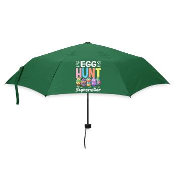 Joyeuse Pâques, douce chasse aux œufs du lapin, œufs de Pâques - Parapluie standard - vert bouteille - Devant