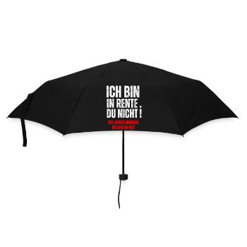 ICH BIN IN RENTE, DU NICHT! - Umbrella (small) - black - Front