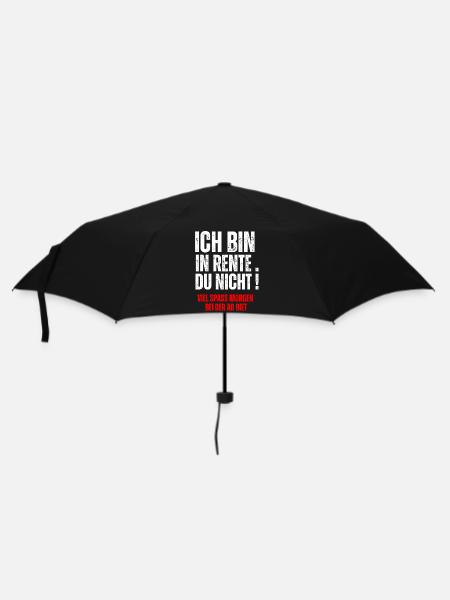 ICH BIN IN RENTE, DU NICHT! - Umbrella (small) - black