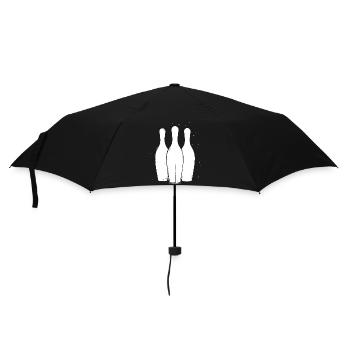 Quilles de bowling - Parapluie standard - noir - Devant