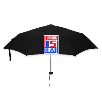 Loving Is Easy Inspirierend Romantisch Spruch Logo - Regenschirm (klein) - Schwarz - Vorne