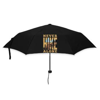 Mountains - Never Hike Alone - Umbrella (small) - black - Front