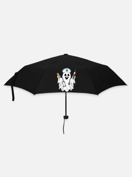 Krankenschwester Krankenpfleger Halloween - Regenschirm (klein) - Schwarz