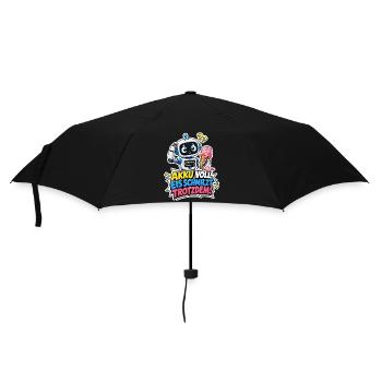 Akku Voll Eis Schmilzt Tolles Roboter Geschenk - Regenschirm (klein) - Schwarz - Vorne