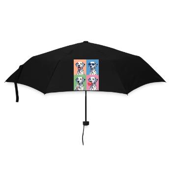 Hunde Dalmatiner Hund - Regenschirm (klein) - Schwarz - Vorne