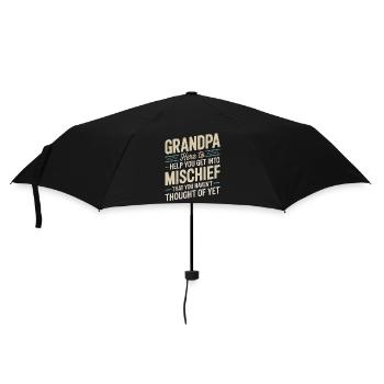 Opa ist hier, um dir zu helfen, in Mischief einzusteigen - Regenschirm (klein) - Schwarz - Vorne