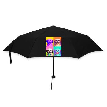Hunde Havaneser Hund - Regenschirm (klein) - Schwarz - Vorne