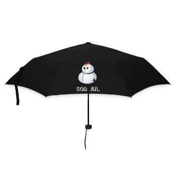 Gothic Schneemann God Jul - Schwedisch - Regenschirm (klein) - Schwarz - Vorne