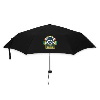 Head and bones candle - Regenschirm (klein) - Schwarz - Vorne