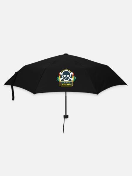 Head and bones candle - Umbrella (small) - black