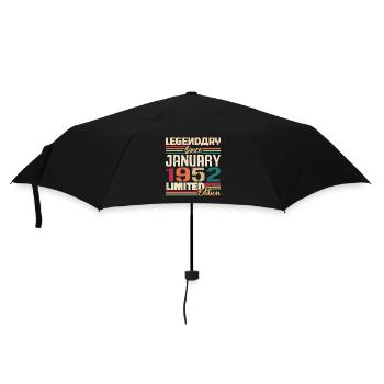 Birthday Gift Born in January 1952 - 1952 - Umbrella (small) - black - Front