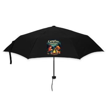 Le café au feu de camp est ma langue d’amour - Camping Dog - Parapluie standard - noir - Devant