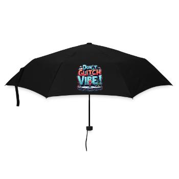 Don't Glitch my Vibe - Retro Gaming Graffiti - Umbrella (small) - black - Front