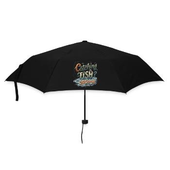 Catching Fish? Optional! Fisherman Fishing Shirt - Umbrella (small) - black - Front