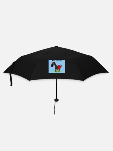 Zebra encrypted - Regenschirm (klein) - Schwarz