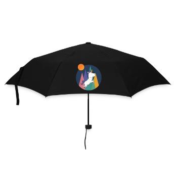 Unicorn Design - Umbrella (small) - black - Front