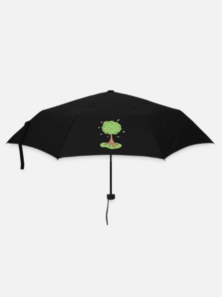 Süßer Baum - Regenschirm (klein) - Schwarz