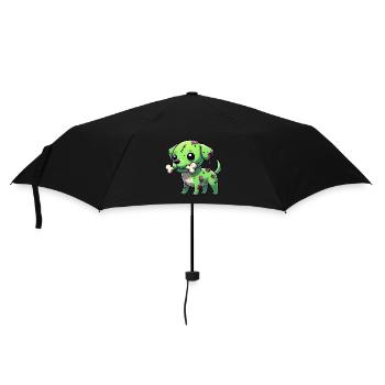Mignon Halloween chien zombie beagle avec os - Parapluie standard - noir - Devant