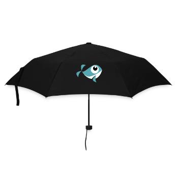 comic whale - Umbrella (small) - black - Front
