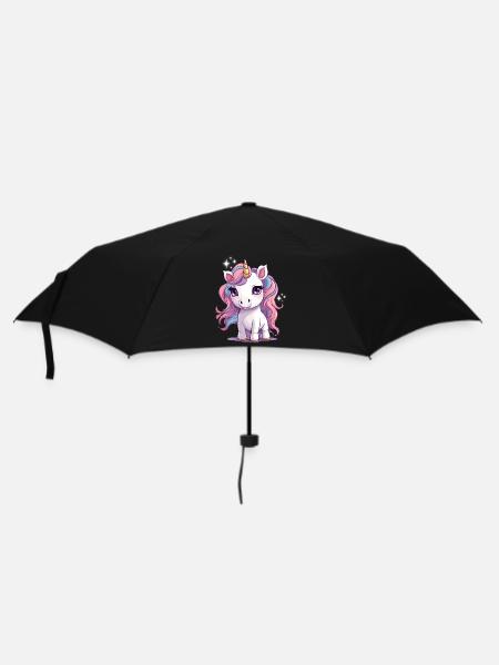 Adorable little unicorn - Umbrella (small) - black