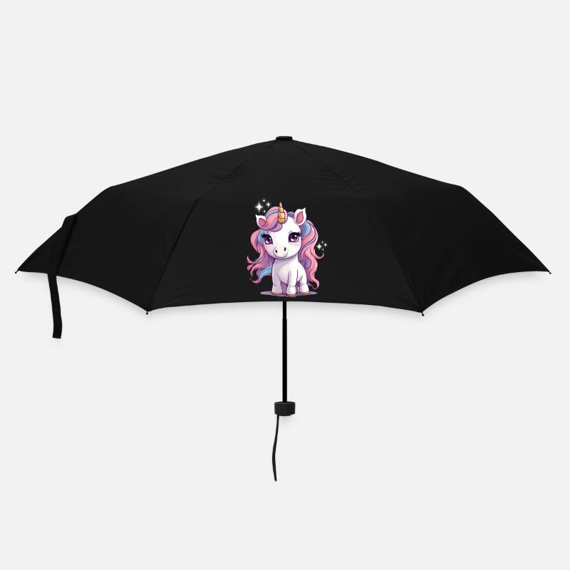 Adorable petite licorne - Parapluie standard - noir