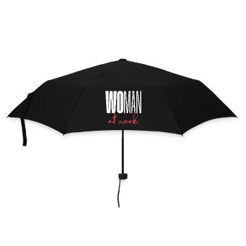 Woman at work - Regenschirm (klein) - Schwarz - Vorne
